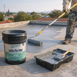 Impermeabilizante Selectermo Látex Gris 19 Litros 5 Años Gris Mate