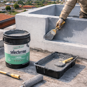 Impermeabilizante Selectermo Látex Gris 19 Litros 5 Años Gris Mate