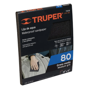 TRUPER LIJA DE AGUA No. 80 PIEZA 11618